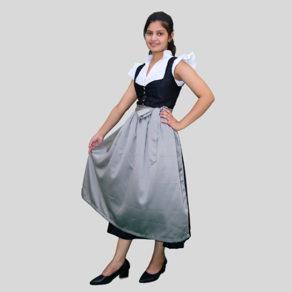 Bavarian Dirndl Dress Black Colour long Maxi DD-0022