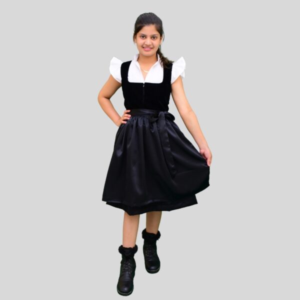 Dirndl Dress German Bavarian Oktoberfest dress 4 Attractive Classic Dirndl Dress Black Velvet Fabric DD-0039