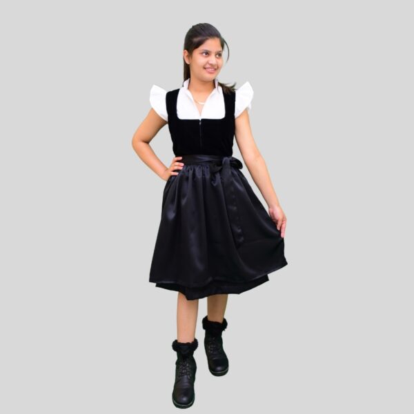 Dirndl Dress German Bavarian Oktoberfest dress 6 Attractive Classic Dirndl Dress Black Velvet Fabric DD-0039