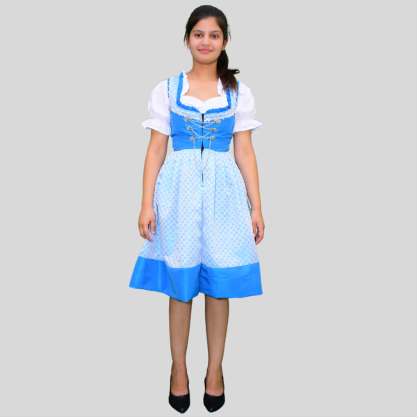 Return 43 Authentic Dirndl Dress Sky Blue Modern Style DD-0037