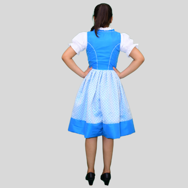 Authentic Dirndl Dress Sky Blue Modern Style DD-0037 - Image 6