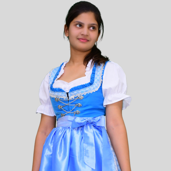 Return 47 Authentic Dirndl Dress Sky Blue Modern Style DD-0037