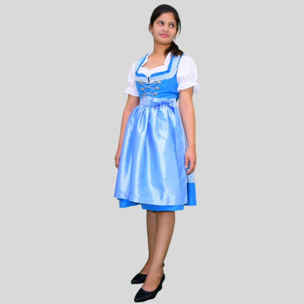 Return 48 Authentic Dirndl Dress Sky Blue Modern Style DD-0037