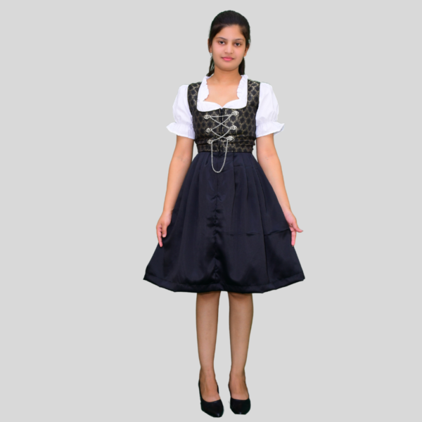 Return 60 Dirndl Dress Olive Green And Black colour DD-008