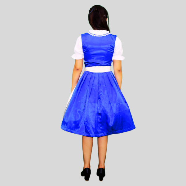 Return 75 German Dirndl Dress Royal Blue And Off White Colour DD-006