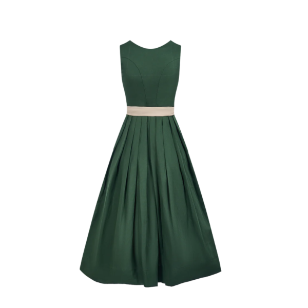 Return 900 x 900 px 2 Classic Dirndl dress Green colour Cotton Fabric DD-0032