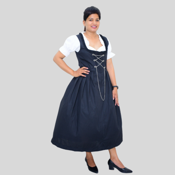 Return 900 x 900 px 2024 05 24T163337.910 Vintage Dirndl Dress Cotton Fabric Black Colour DD-0017