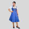 Classic Dirndl Dress Denim Fabric Blue Colour DD-0015 - Image 7