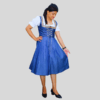 Classic Dirndl Dress Denim Fabric Blue Colour DD-0015 - Image 5