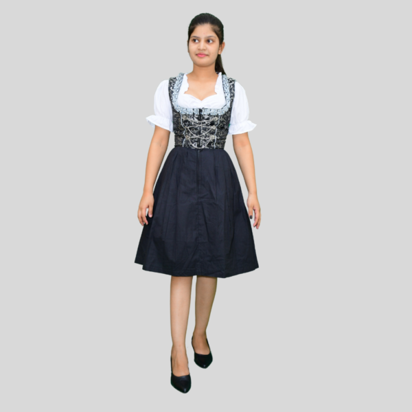 Return 900 x 900 px 2024 06 12T010945.150 New Tradition Dirndl Dress Jacquard Fabric Grey Colour DD-002