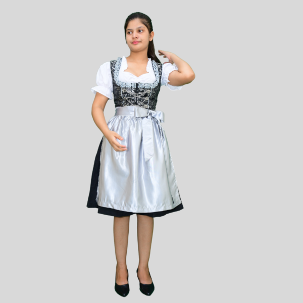 Return 900 x 900 px 2024 06 12T011104.394 New Tradition Dirndl Dress Jacquard Fabric Grey Colour DD-002