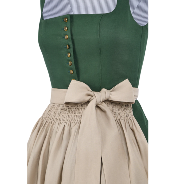 Return 900 x 900 px 3 Classic Dirndl dress Green colour Cotton Fabric DD-0032