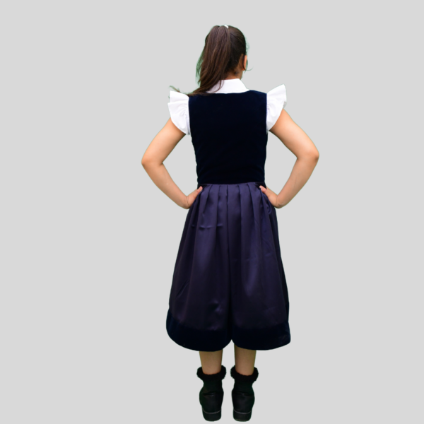 Return 900 x 900 px 49 Alpine Dirndl Dress Velvet Fabric Navy Blue Colour DD-0024