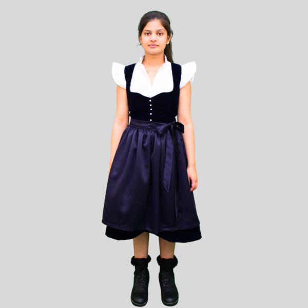 Return 900 x 900 px 53 Alpine Dirndl Dress Velvet Fabric Navy Blue Colour DD-0024