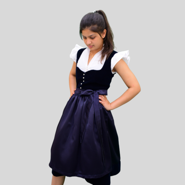 Return 900 x 900 px 54 Alpine Dirndl Dress Velvet Fabric Navy Blue Colour DD-0024