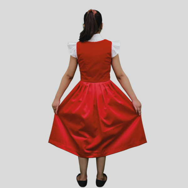 Return 900 x 900 px 68 Classic Dirndl Dress Velvet Fabric Red Colour DD-0023