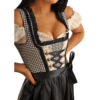 Oktoberfest Dirndl Dress Black And White Colour DD-0038