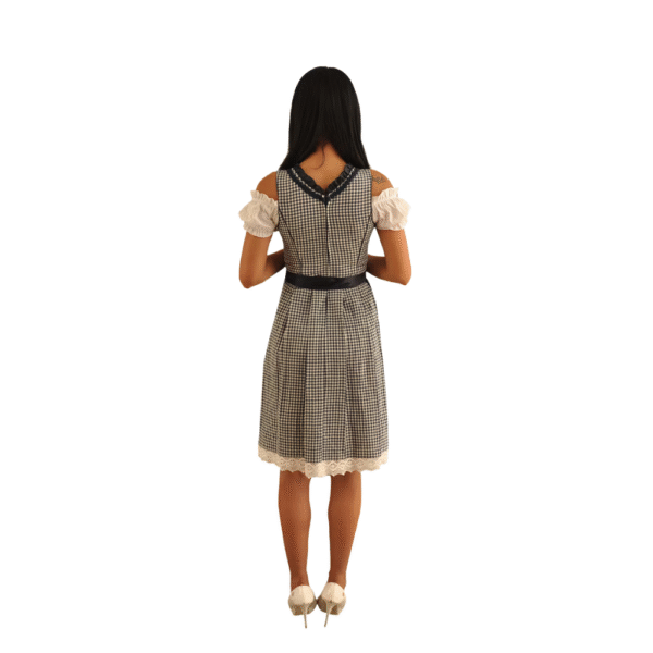 Oktoberfest Dirndl Dress Black And White Colour DD-0038 - Image 2