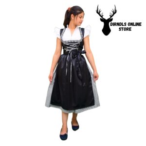 Nice Dirndl Dress Black Colour Long Maxi DD-0028