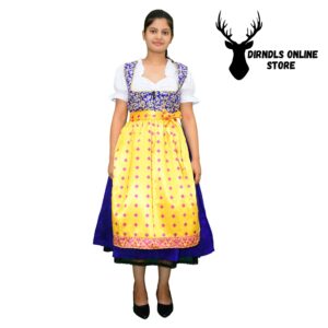 Heritage Dirndl Dress Royal Blue Colour DD-005