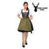 Olive Green Dirndl Dress | Traditional Bavarian Dresses
