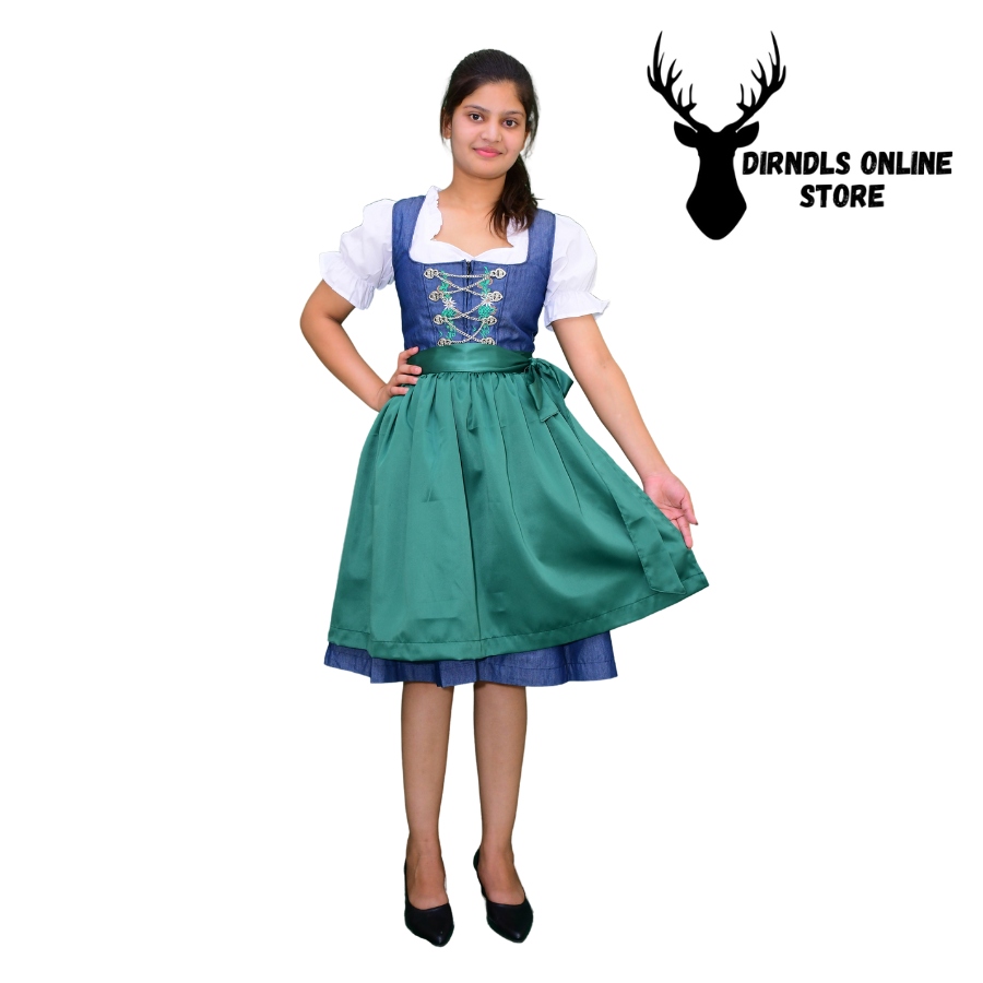 Dirndl Dress denim Oktoberfest dirndl DD-0010