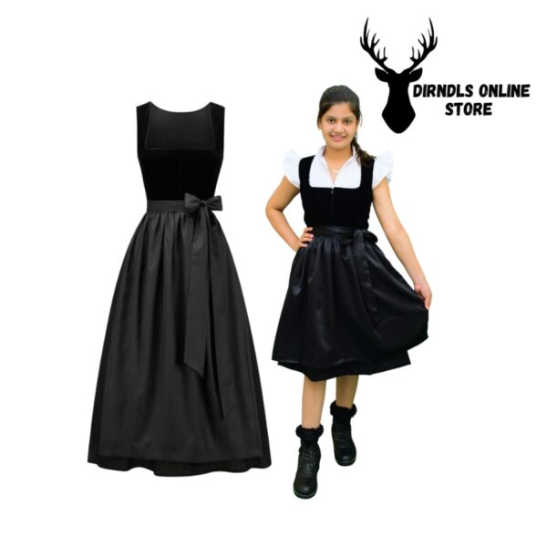 Dirndl Dress Black Velvet