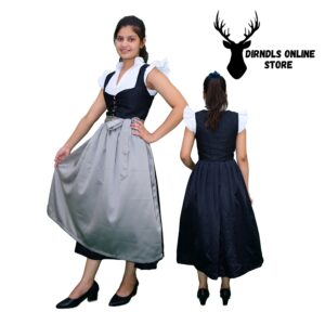 Bavarian Dirndl Dress Black Colour long Maxi DD-0022