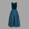 Authentic Dirndl Dress Velvet Fabric Zinc Colour DD-0033 - Image 6