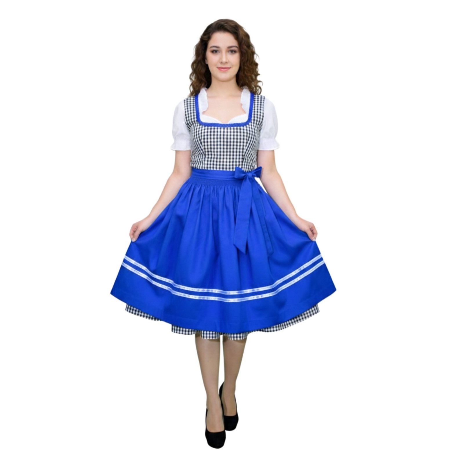 Authentic Oktoberfest Checkered Dirndl Dress DD-0046 1 Authentic Oktoberfest Checkered Dirndl Dress DD-0046