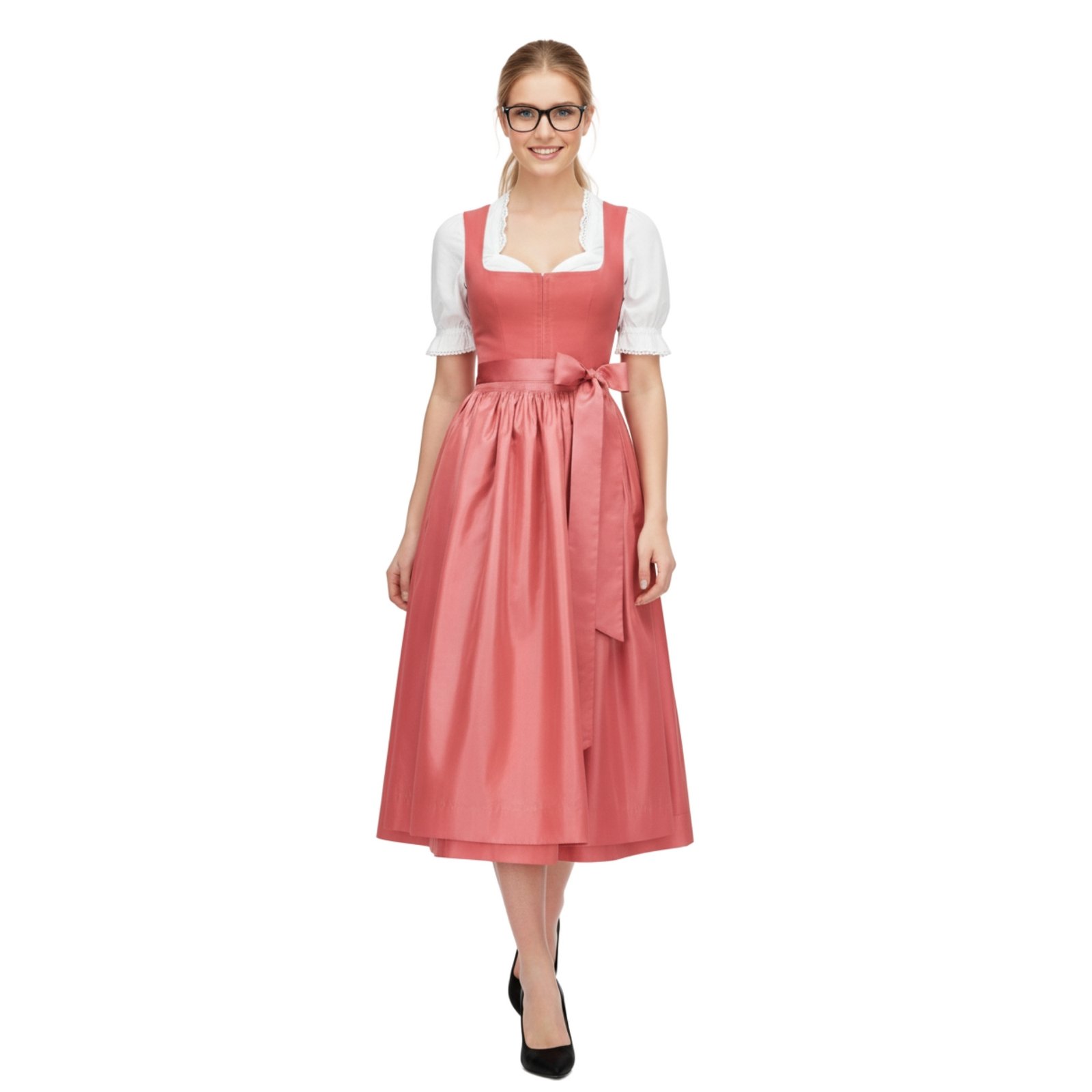 Authentic pink dirndl dress for Oktoberfest DD-0051 1 Authentic pink dirndl dress for Oktoberfest DD-0051