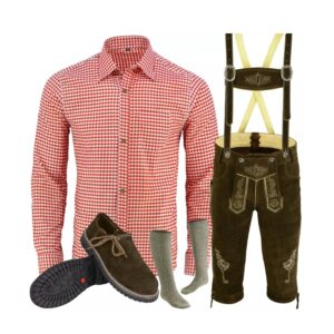 Luxurious Complete Lederhosen Set With Shirt And Shoes DL-002