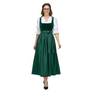 Green Velvet Dirndl Luxurious Bavarian Elegance (1)