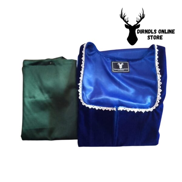 velvet dirndl dress 1 Beautiful Royal Blue Velvet Dirndl Dress DD-0050