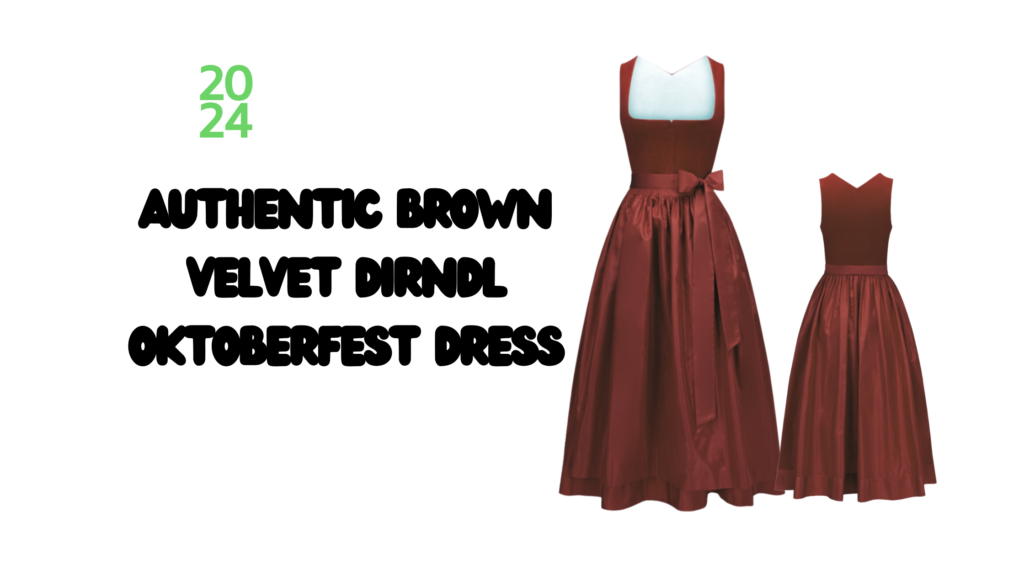 Authentic Brown Velvet Dirndl Oktoberfest Dress 1 Authentic Brown Velvet Dirndl Oktoberfest Dress 2024