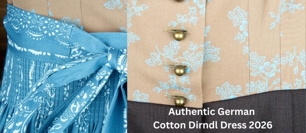 Authentic German Cotton Dirndl Dress 2026