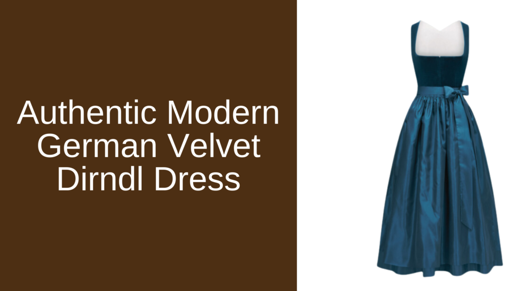 Authentic Modern German Velvet Dirndl Dress