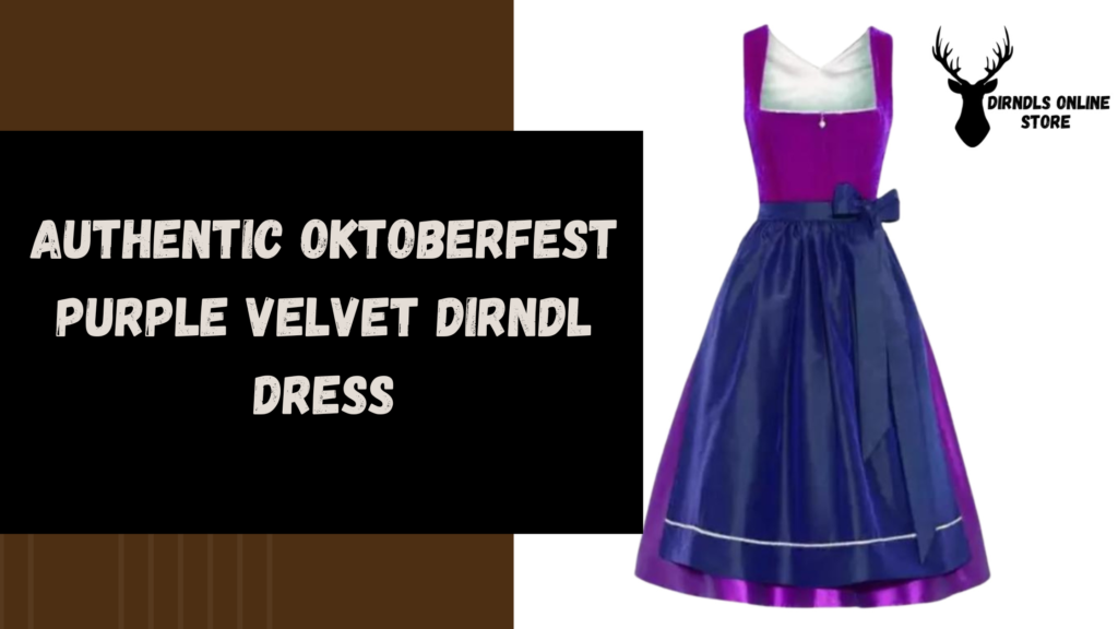 Authentic Oktoberfest Purple Velvet Dirndl Dress 1 Authentic Oktoberfest Purple Velvet Dirndl Dress