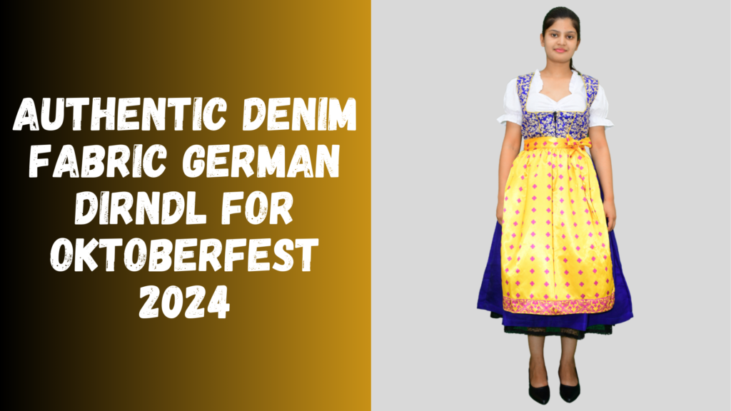 Beautiful Traditional Dirndl Dress Royal Blue For Oktoberfest 2024