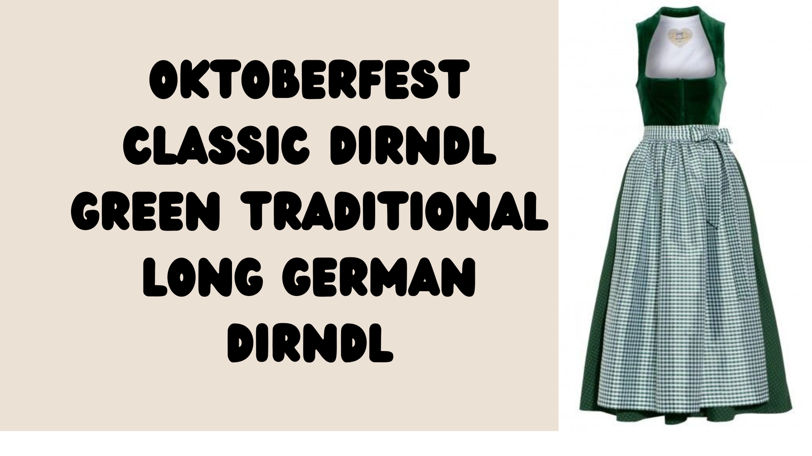 Oktoberfest Classic Dirndl Green Traditional 2026 Sale