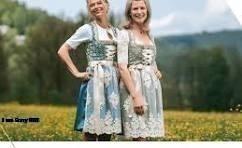 Velvet Dirndl Dress Blue