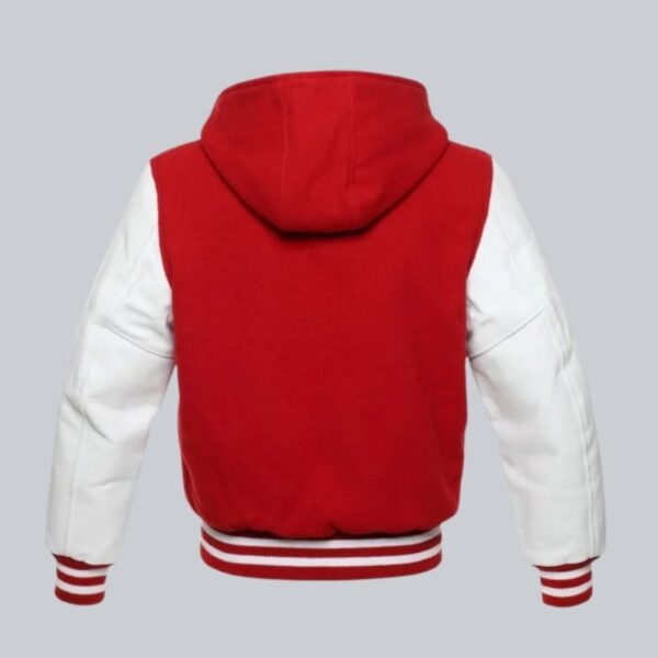 500 x 800 px 800 x 800 px 12 Beautiful Red Colour Wool And Leather Varsity jacket MV-005