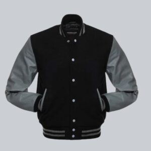 Beautiful Black colour Men Varsity Jacket MV-003