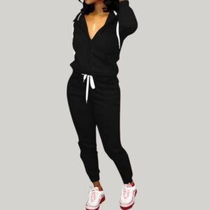 Beautiful Female Black Tracksuit WT-004