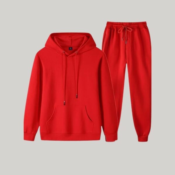 Comfort Red Men Tracksuit French Terry T-001