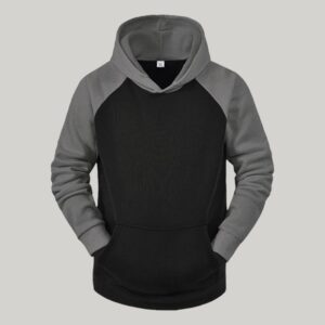 Beautiful Dark Gray And Black Hoodie H-004