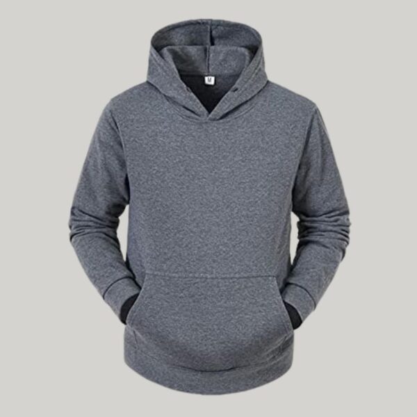 Gray French terry Men Hoodie