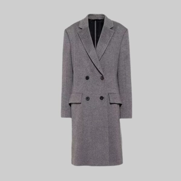 Beautiful Women Long Wool Coat Gray Colour WJ-004