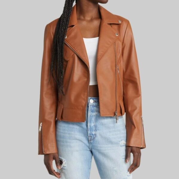 Untitled design 42 Beautiful Brown Women Zipper Leather Jacket WJ-0015