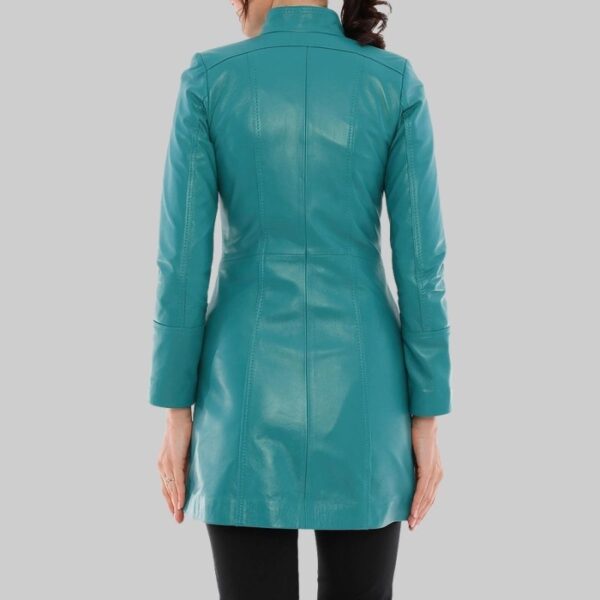 Beautiful Women Long Leather Jacket WJ-006